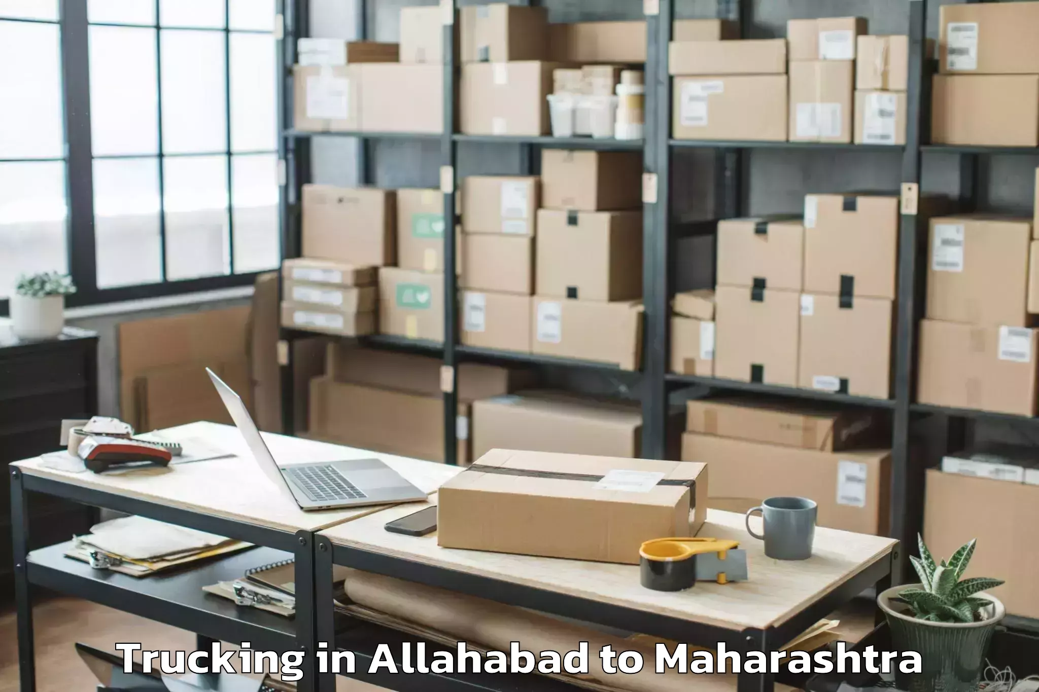 Easy Allahabad to Pombhurna Trucking Booking